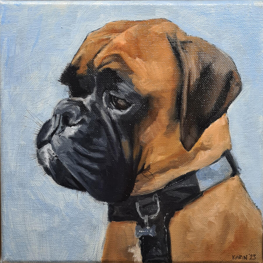 Willem, olieverf op doek, 20 x 20 cm, in opdracht