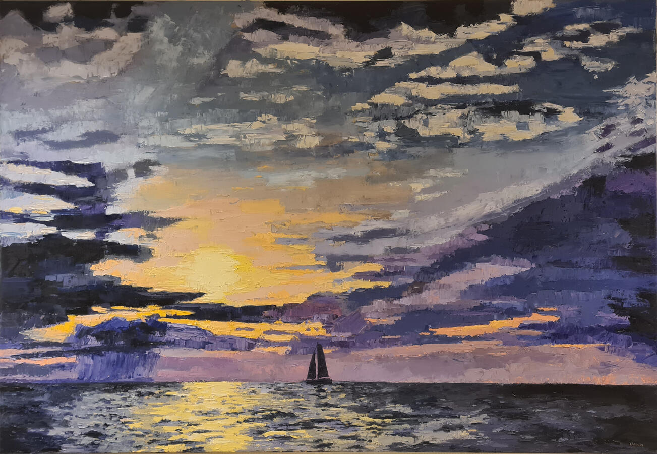 De oversteek, olieverf op doek, 145 x 100 cm, €1450,-