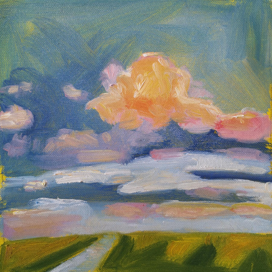 Friesland 3, 20x20cm, olieverf op doek, €250,-