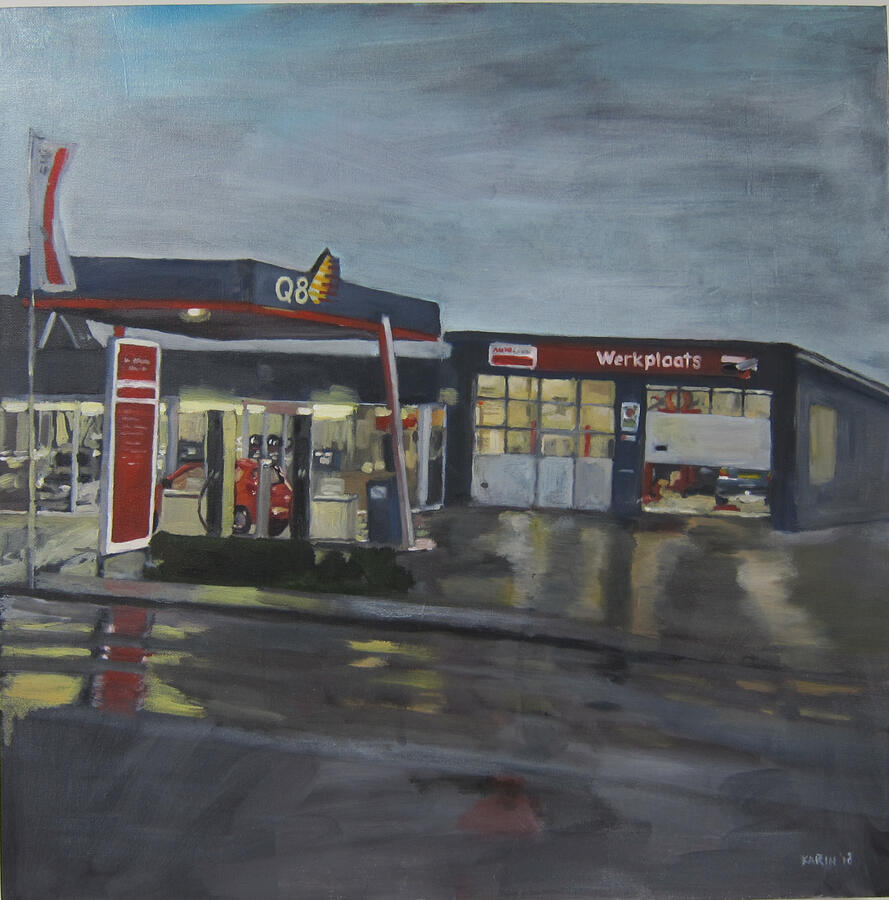 Zeilmaker, 50x50cm, olieverf op doek, verkocht