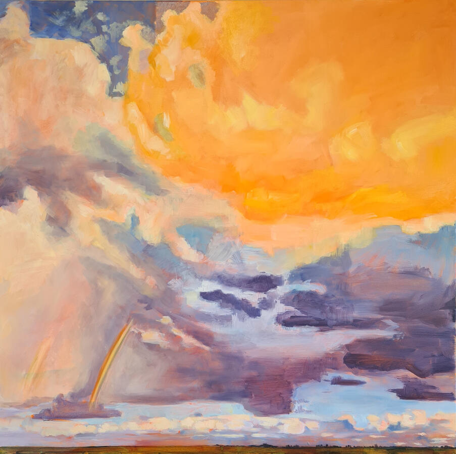 Markermeer, 100x100cm, olieverf op doek, €950,-