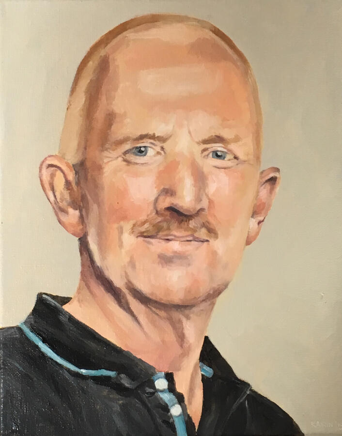 Jan, olieverf op doek, 24x30cm, in opdracht