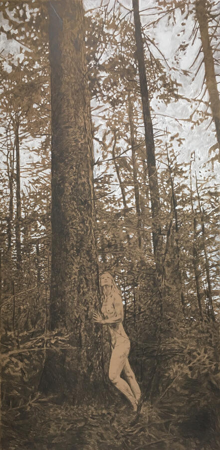 geen titel, 122x235cm, mixed media, €1982,-