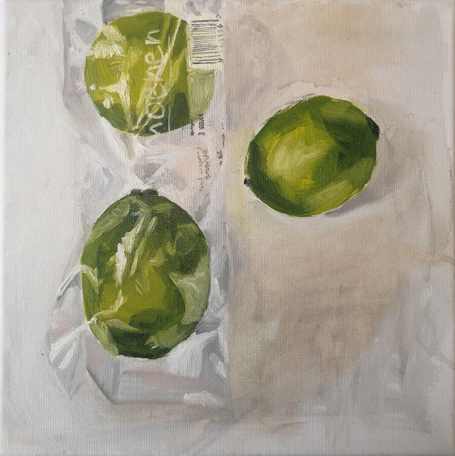 Limoenen van AH, 30x30cm, olieverf op doek € 300,-