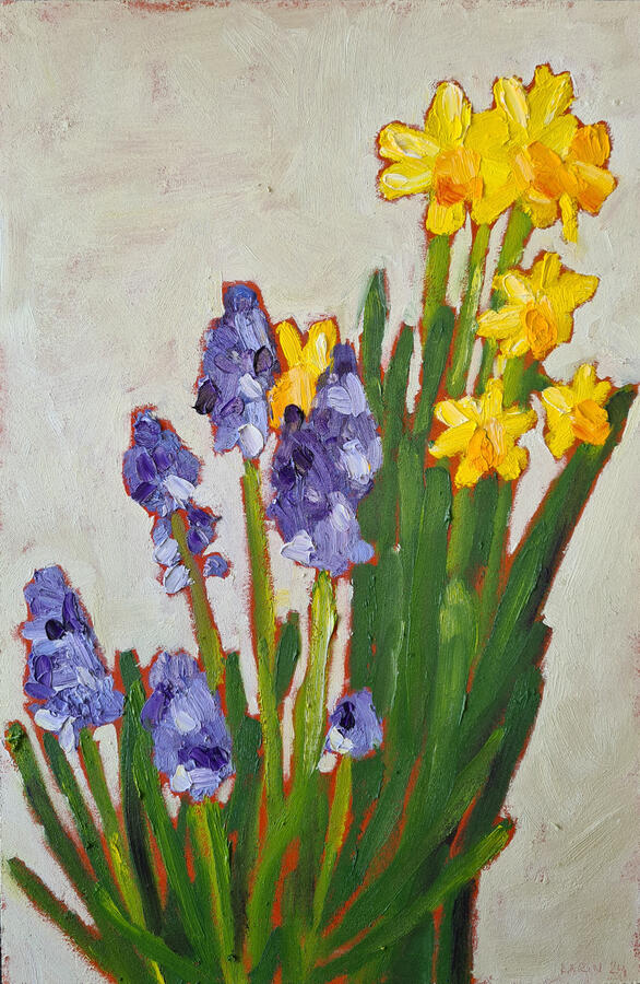 lilalente, olieverf op paneel, 20 x 30 cm, €100,-