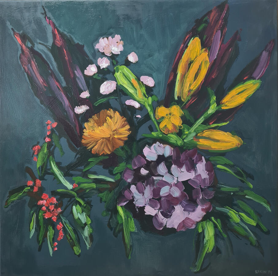 Herfst 4, olieverf op doek, 50 x 50 cm, €200,-