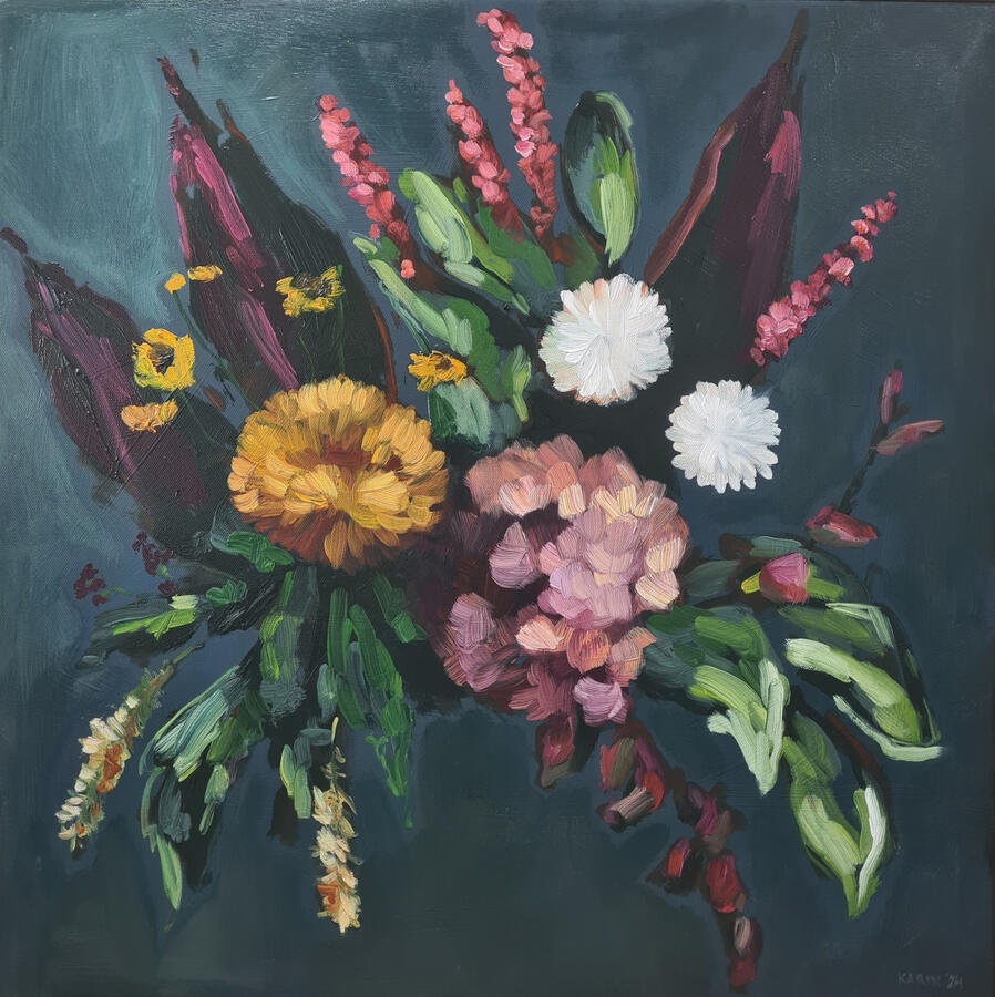 Herfst 1, olieverf op doek, 50 x 50 cm, €200,-