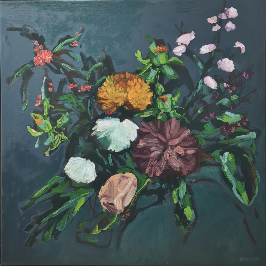 Herfst 2, olieverf op doek, 50 x 50 cm, €200,-